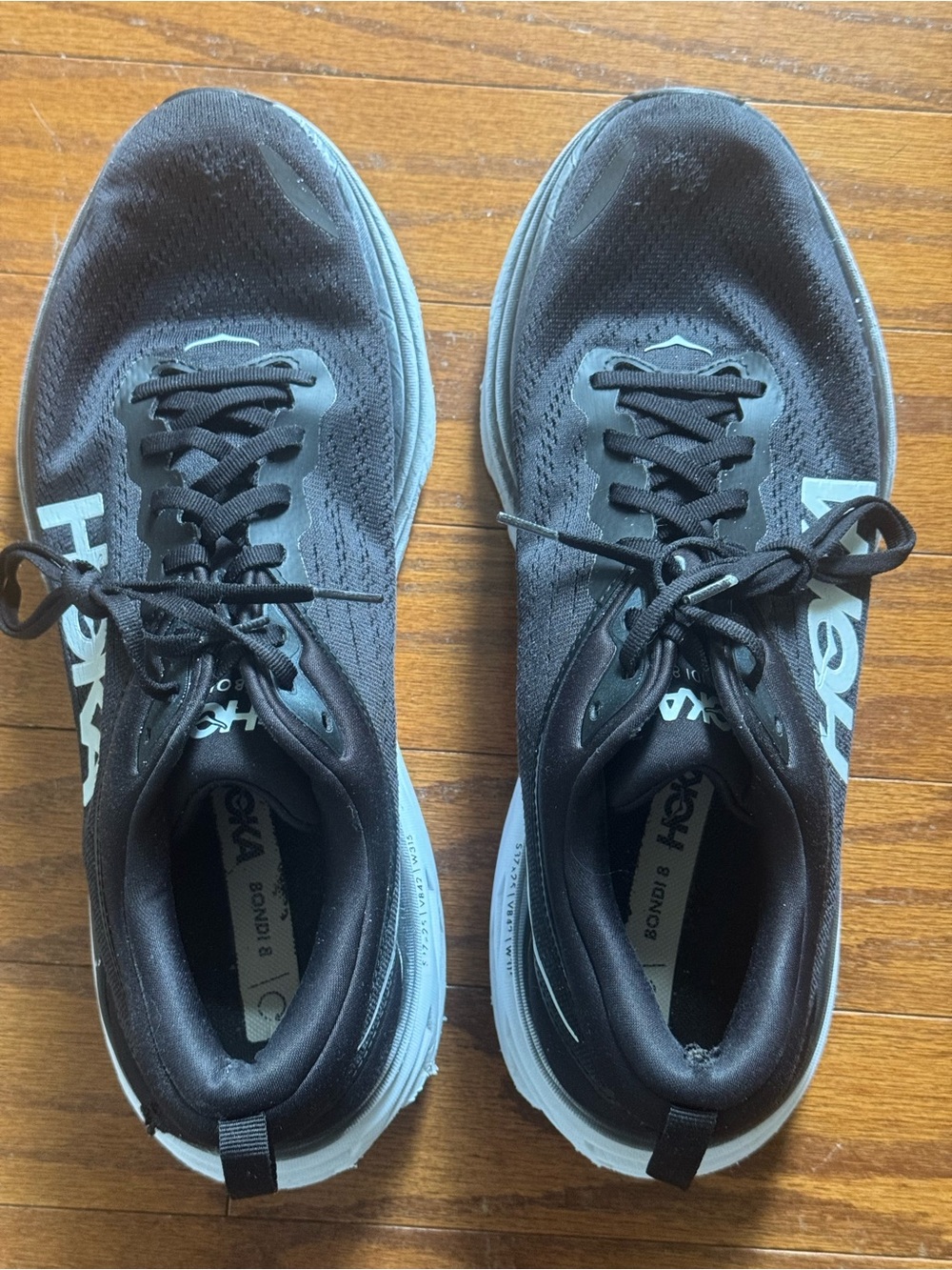 Hoka Black and White Men's Running Shoes